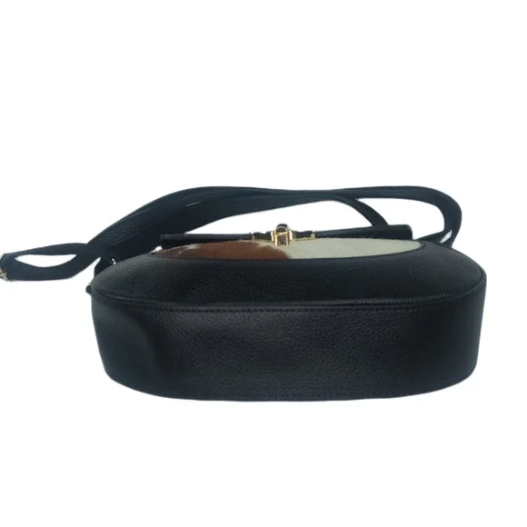 Charlie Leather Adeluccina Black Leather & Fur SM/Med Shoulder Bag/Crossbody-NWT - Picture 6 of 13